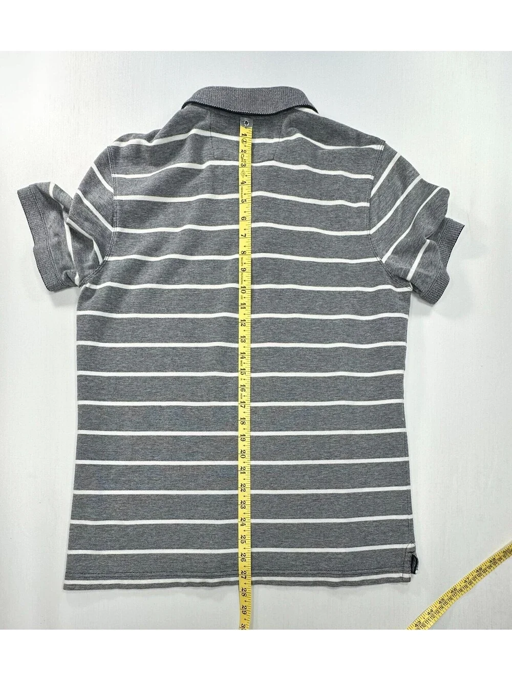 Banana Republic 1/4 Button 100% Cotton Polo Shirt Gray Men L
